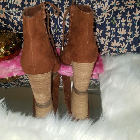 Carlos Santana Jolene Lace Chunky Heels sz 8 Women - Picture 5 of 8